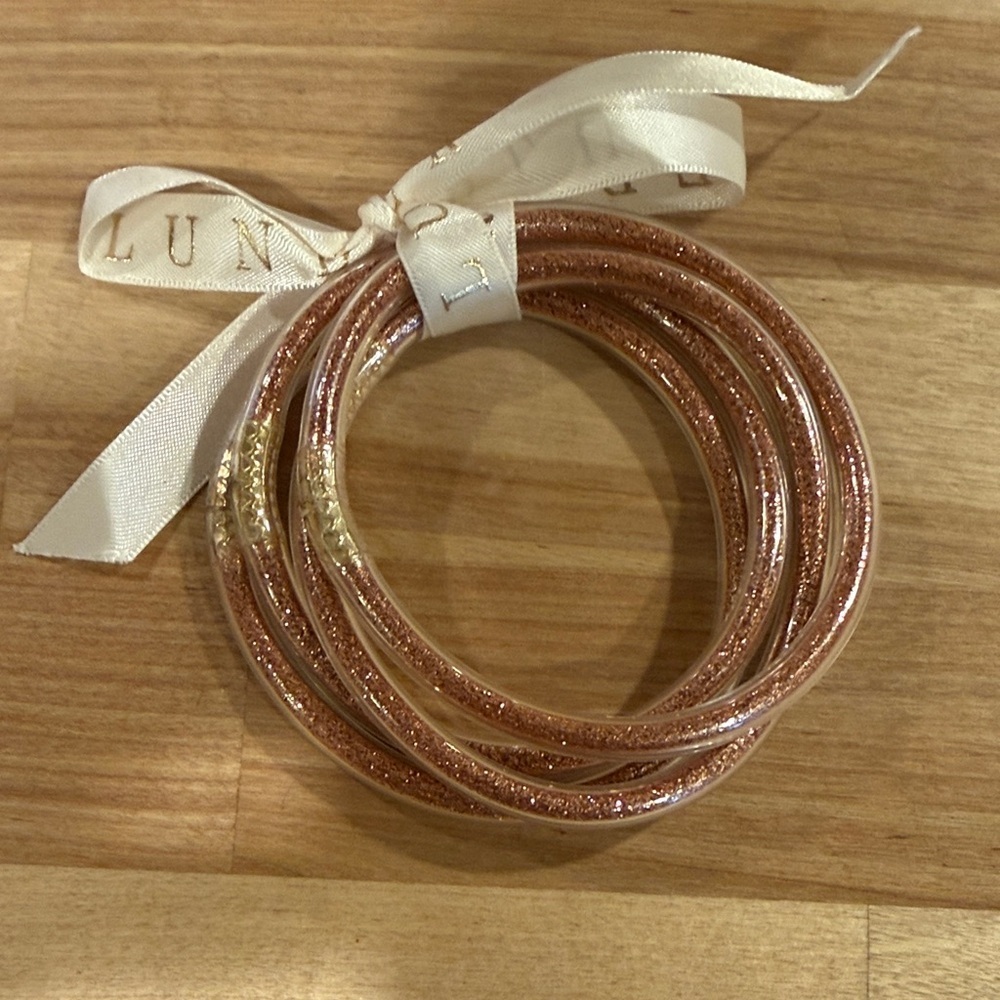 Plunder Rose Gold Glitter Bracelets